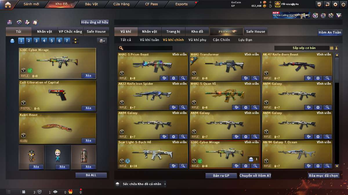shop acc cf uy tin gia re